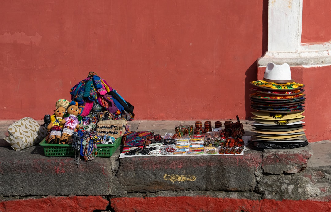 a bunch of items that are on a sidewalk